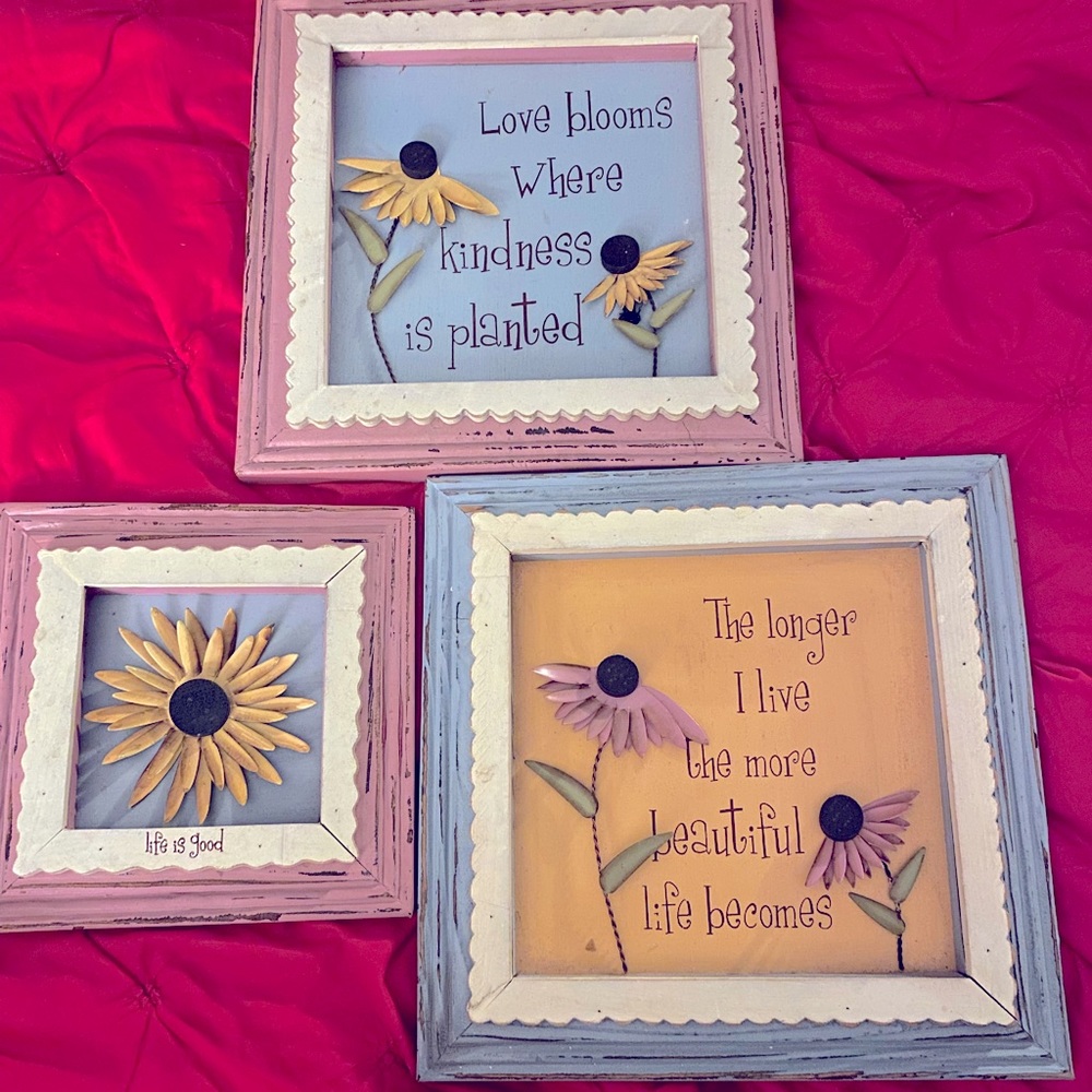 Distressed Cottagecore/Farmhouse Decor (set of 3)